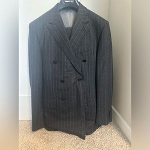 Hickey Freeman Presidential Suit - pinstripe (grey) 42R Pant 32 waist